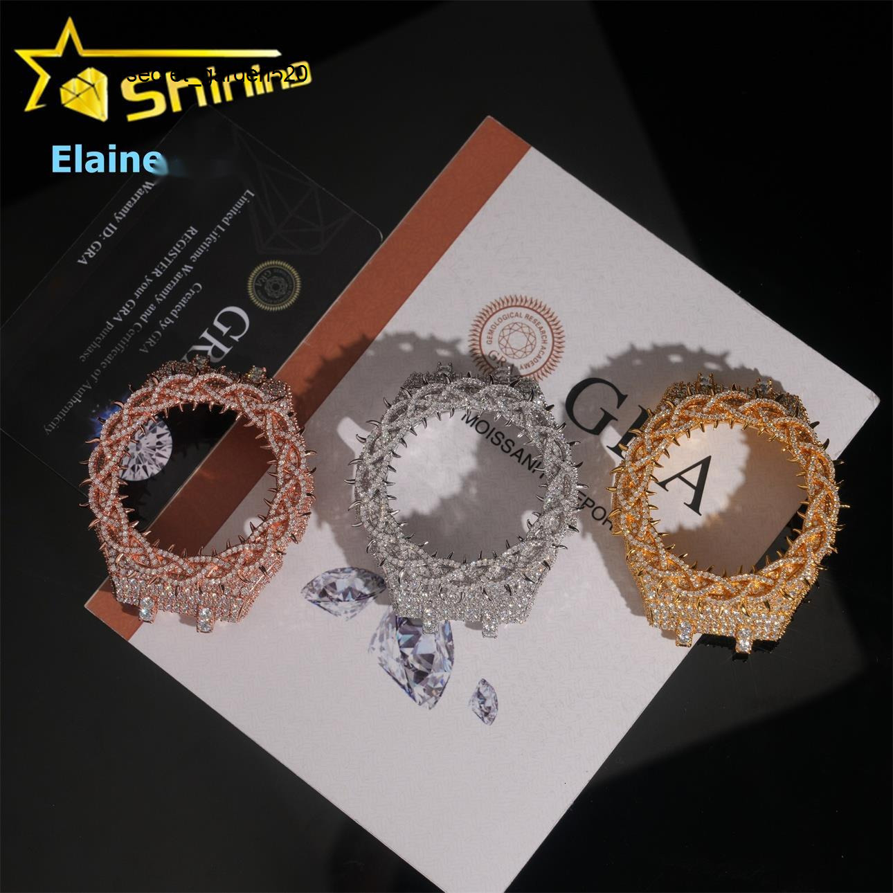 Iced Out VVS Moissanite Diamond GRA Certificated Sterling Silver 925 Luxury GA2100 Hip Hop Watch Case Bezel
