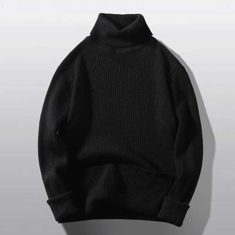 Men's Sweaters Men Thick Vertical Ribbed Turtleneck Sweater Soft Warm Knitted Pullover Solid Color Loose Fit Long sleeve Pullover Sweater H261026 - view 4