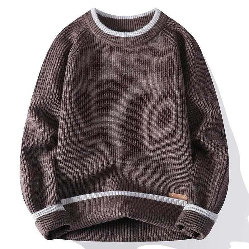 Men's Sweaters Autumn Winter Fashion Knit Sweater Men Patchwork Hole Casual Pullovers O-Neck Youthful Vitality Knitted Pullover Sweaters Men H261 - view 5