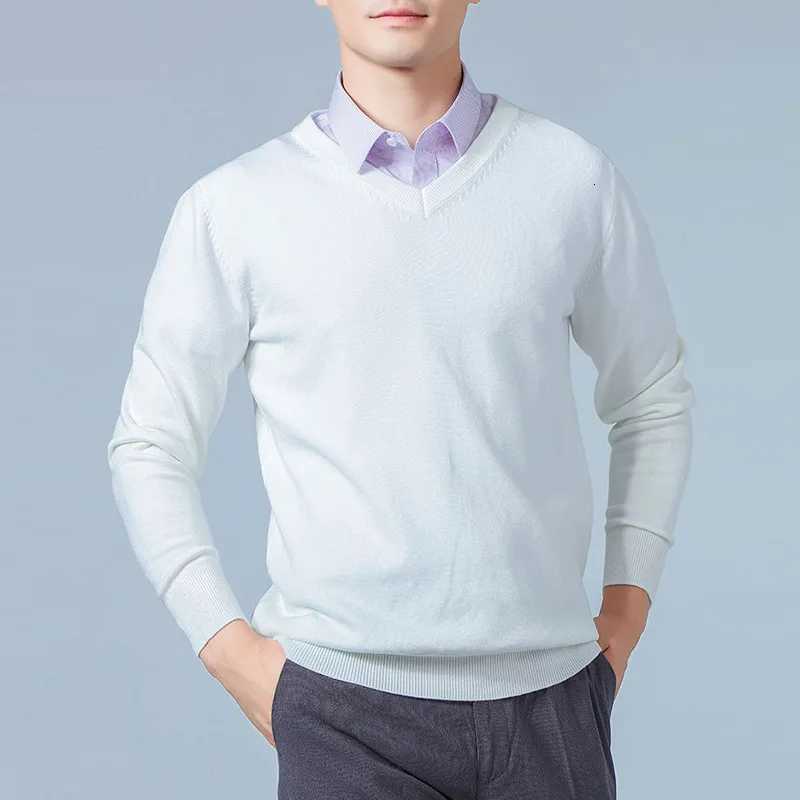 Men's Sweaters Autumn Winter Cashmere Sweaters Men Pullovers Jumper for Men Long sleeve V-Neck Knitted Pullovers Herren Pullover Maglione Uomo H2 - view 3