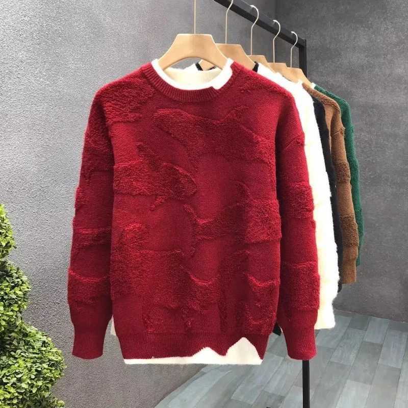 Men's Sweaters Autumn Winter New Fashion Round Neck Long sleeve Solid Sweaters Men's Clothing Casual All-match Warm Simplicity Knitting Tops - view 5