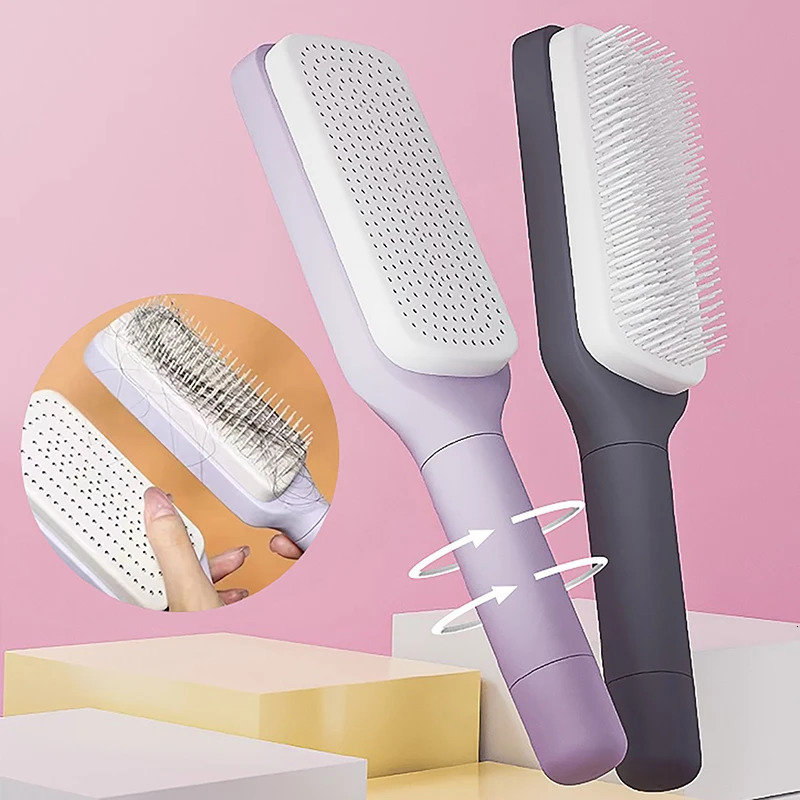 Self Cleaning Hairbrush Women Hair Brush One-key Cleaning Hair Loss Airbag Scalp Massage Comb -Static Hairbrush 261027 - view 1