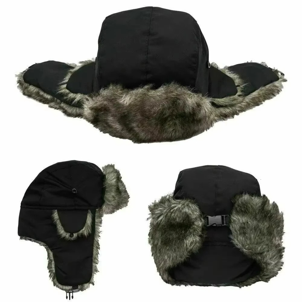 Men's Winter Trapper Trooper Earflap Warm Russian Waterproof Ski Hat Bomber Cap Ear Protectors Hats 261022 - view 3
