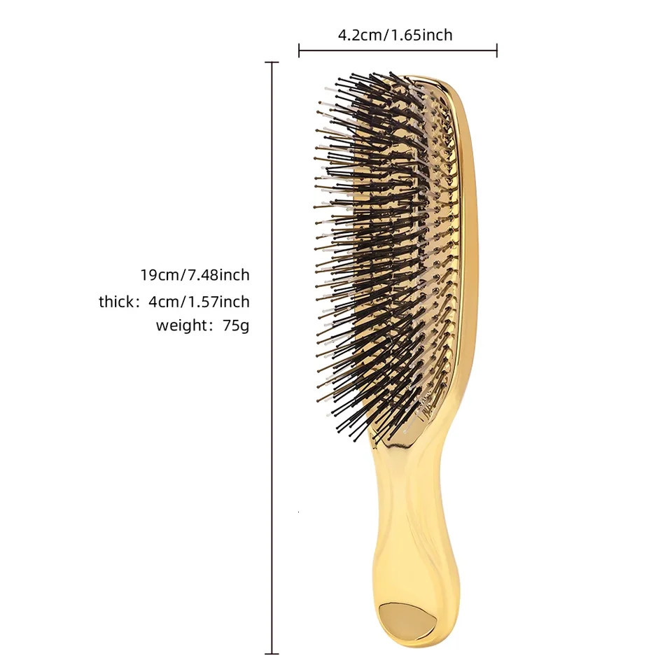 Massage Comb Fine Air Cushion Comb with Electroplated Crafted Wet And Dry Hair Comb Cleansing Massage Scalp Upscale For Woman 261027 - view 3