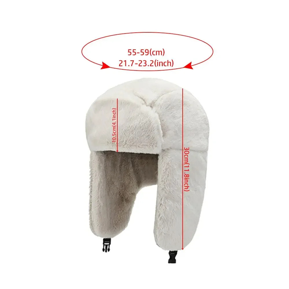 Men Women Thick Plush Bomber Hat Warm Winter Trapper Hats Russian Ushanka Snow Caps Earflap Bonnet 261022 - view 7