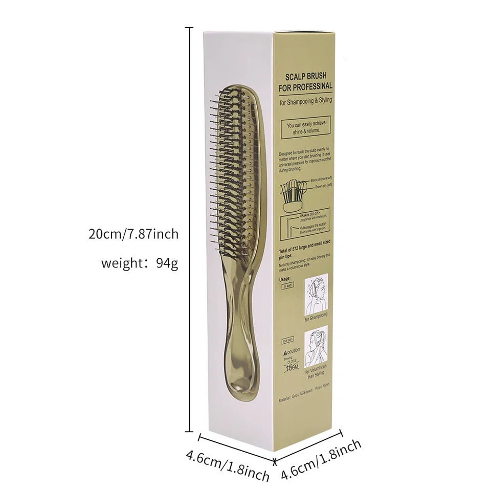 Massage Comb Fine Air Cushion Comb with Electroplated Crafted Wet And Dry Hair Comb Cleansing Massage Scalp Upscale For Woman 261027 - view 4