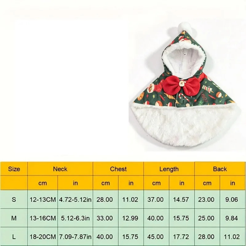 2PCS/SET Christmas Cat Dog Dress With Christmas Tree Headwear Polyester Fabric Material Green Christmas Print Fleece Headpiece 261027 - view 5
