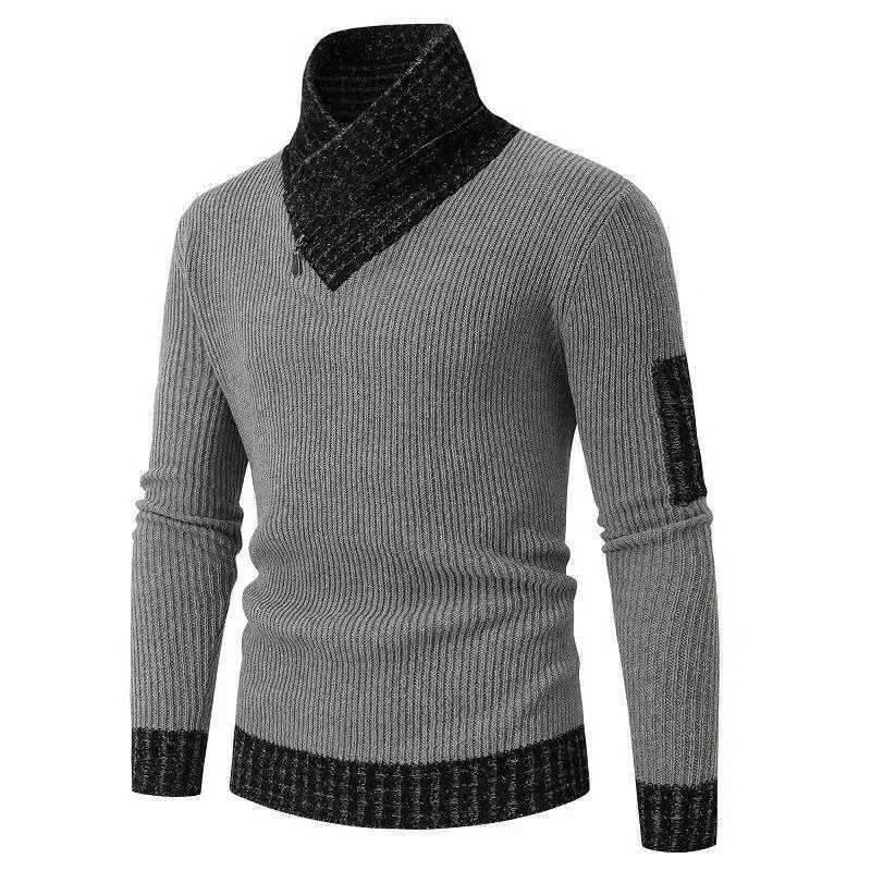 Men's Sweaters New Autumn Winter Men Casual Vintage Knitted Sweater Wool Turtleneck Oversize 2025 Korean Men Warm Cotton Pullovers Sweaters H2610 - view 4