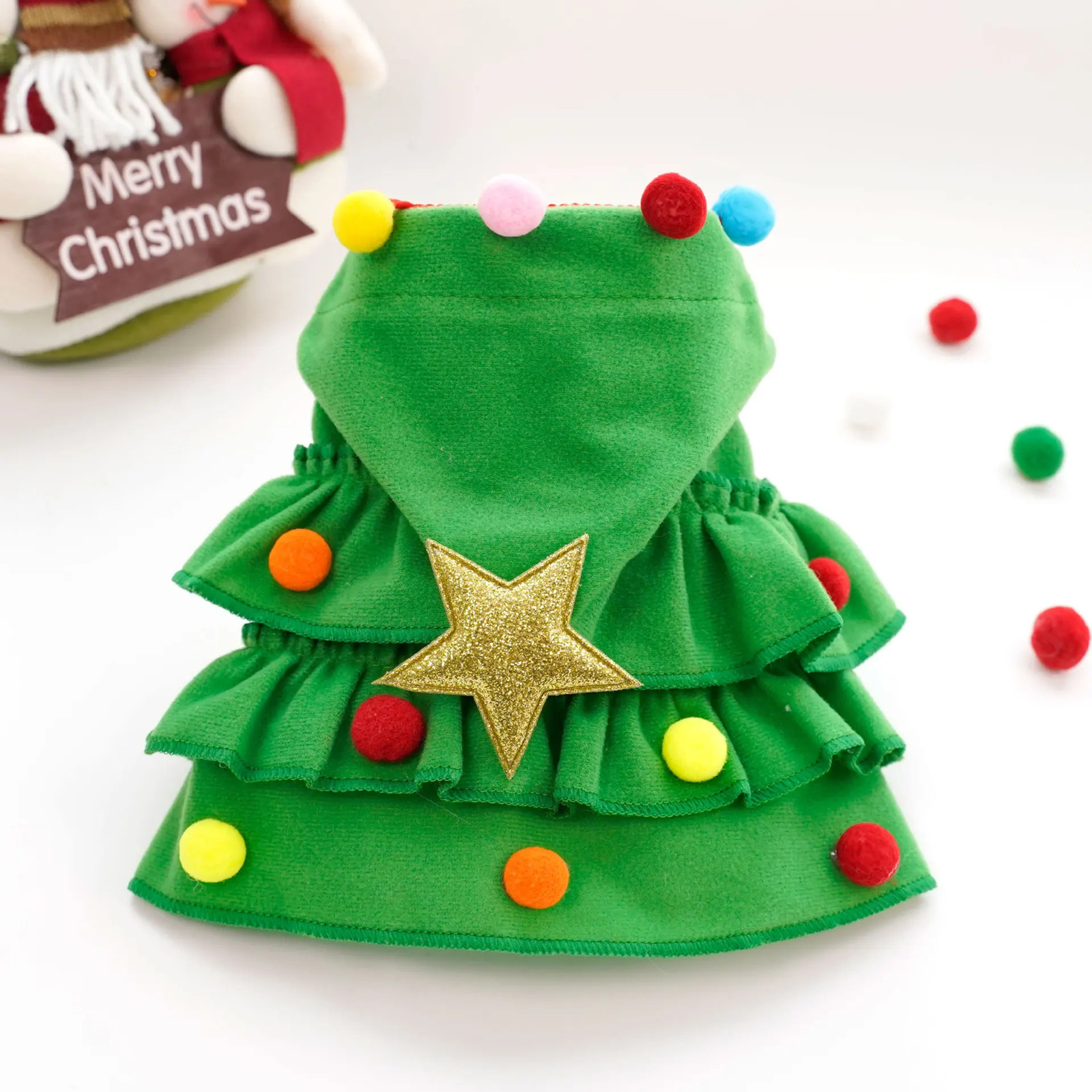 Cute Christmas Dog Cape Adorable Pet Attire Role-Play Party Wear Pet Cloak Dog Dress Holiday Pet Costume Christmas Supplies 261027 - view 5