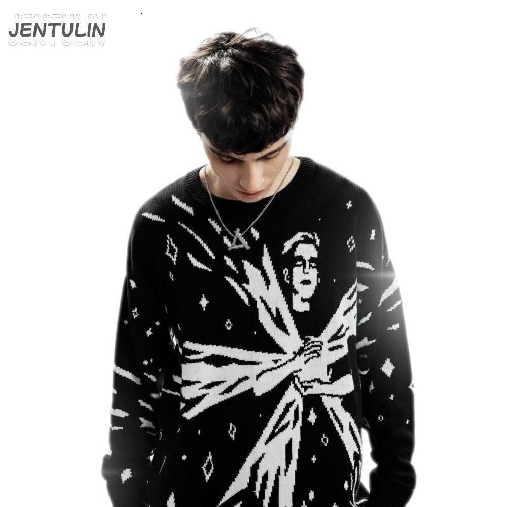 Men's Sweaters Men Women Hip Hop Abstract Quasar Knitted Sweater Harajuku Fashion Loose Tops Casual Streetwear Pullover Y2K Clothes Vintage 90s H - view 1