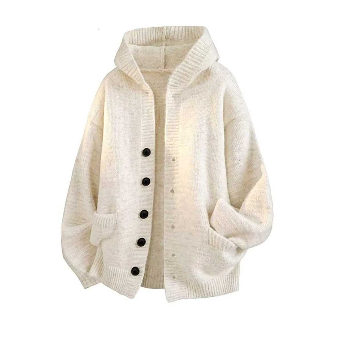 Men's Sweaters American Hooded Open Cardigan Sweater Men's Autumn Winter New Lazy Style Loose Knitted Outerwear Trendy H261026 - view 5
