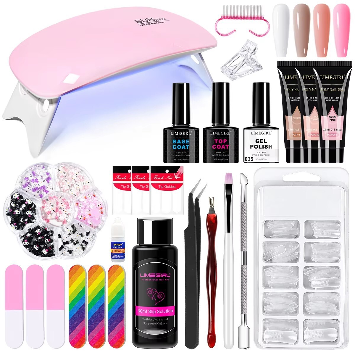 Luxury 2026 New 60 Colors Nail Gel Set Popular Hard Nail Polish Removable UV Gel No Wash Matte Top Base Coat Nail Dryer Lamp Fast Shipping X261026 - view 8