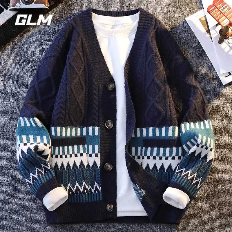 Men's Sweaters 2026 Fall Winter New Style Men's Knitted Open Cardigan Trendy Loose Twist Lazy Style Sweater Coat Couple's V-neck Knitwe - view 6