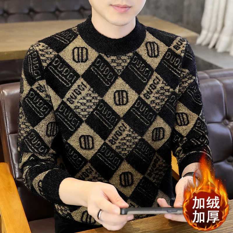 Men's Sweaters Autumn Winter Men Knitted Sweater Round Neck Pullovers Sweater Designer Quality Casual Men Clothing Jumper H261026