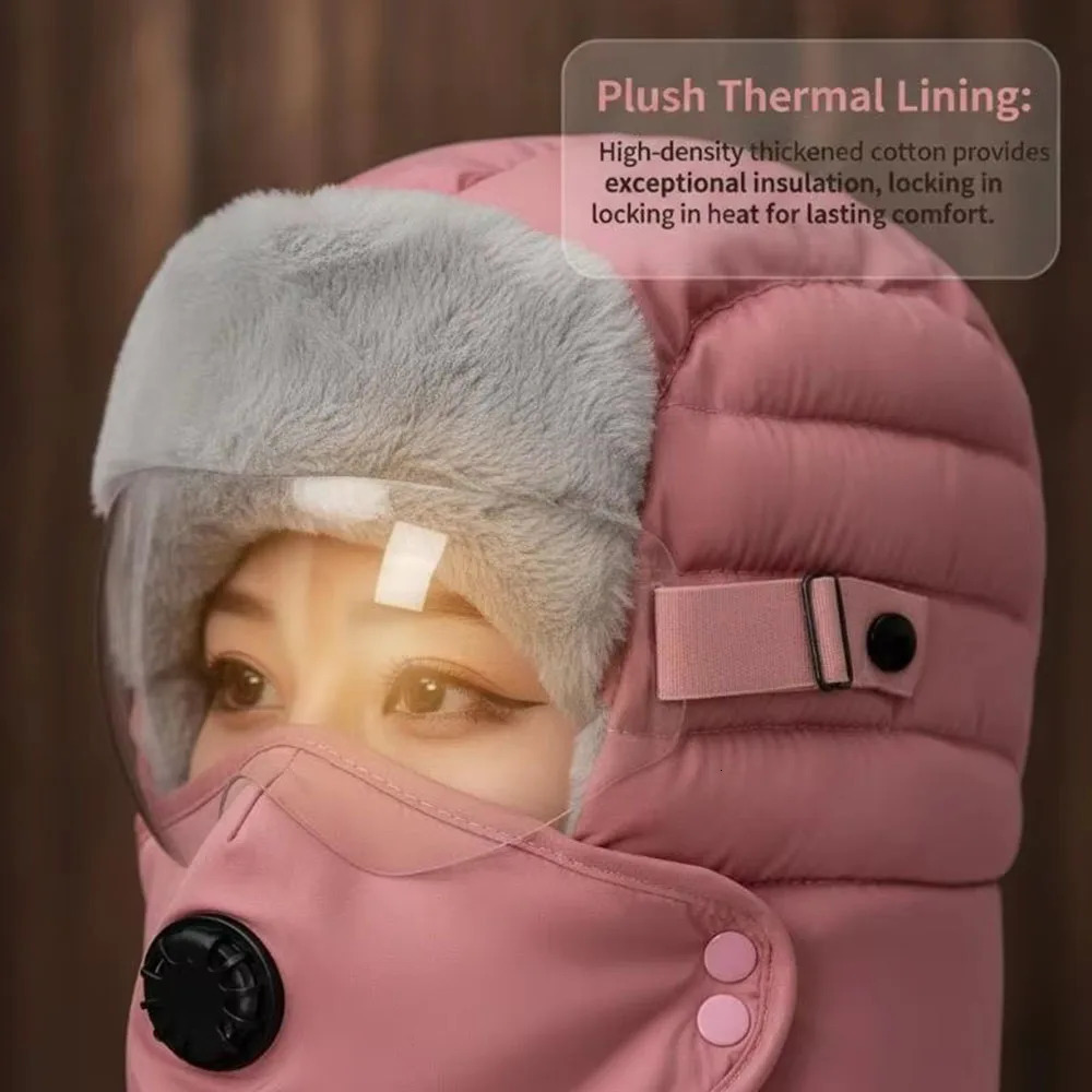 Men's Winter Trapper Trooper Earflap Warm Russian Waterproof Ski Hat Thickened Cap Women Ear Protectors Hats 261022 - view 5