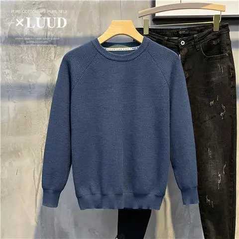 Men's Sweaters Korean Men Pullover Sweater Autumn Winter New Male Fashion Casual Loose Thick O-Neck Knitted Streetwear Knitwear H261026 - view 4