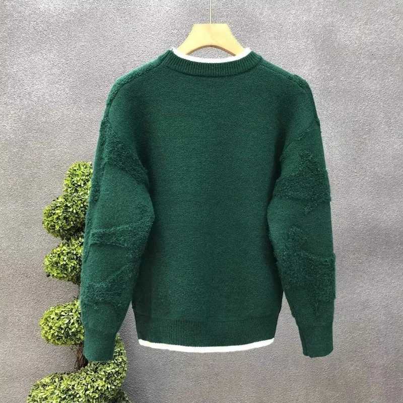 Men's Sweaters Autumn Winter New Fashion Round Neck Long sleeve Solid Sweaters Men's Clothing Casual All-match Warm Simplicity Knitting Tops - view 7