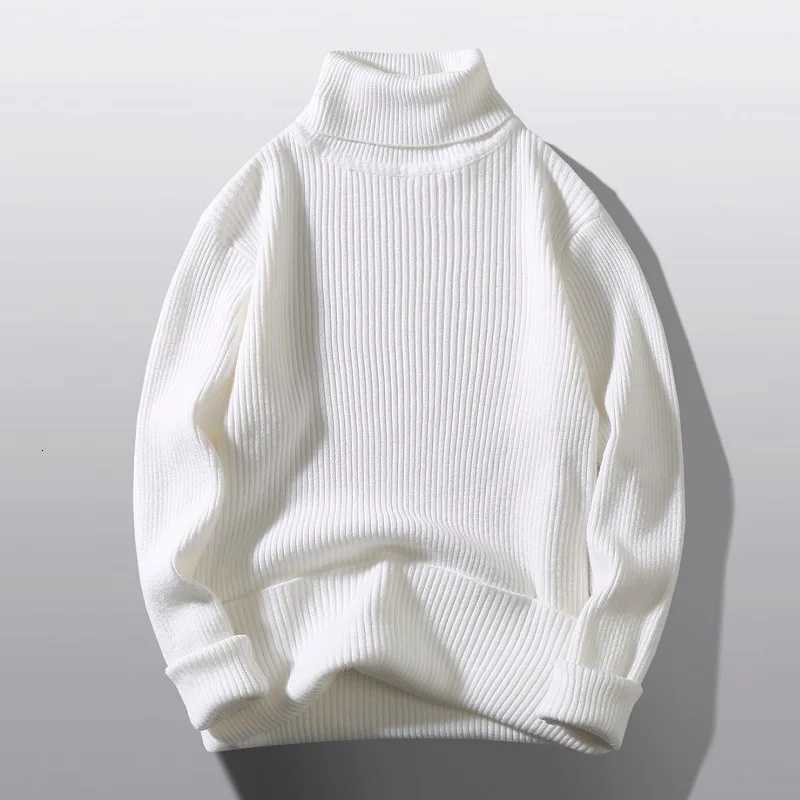 Men's Sweaters Men Thick Vertical Ribbed Turtleneck Sweater Soft Warm Knitted Pullover Solid Color Loose Fit Long sleeve Pullover Sweater H261026 - view 7