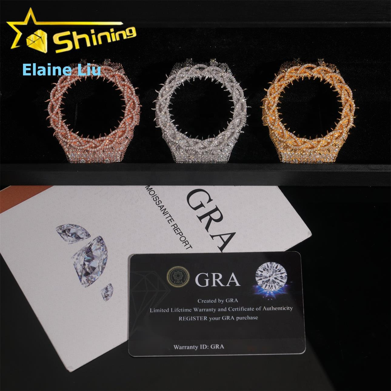 Iced Out VVS Moissanite Diamond GRA Certificated Sterling Silver 925 Luxury GA2100 Hip Hop Watch Case Bezel - view 7