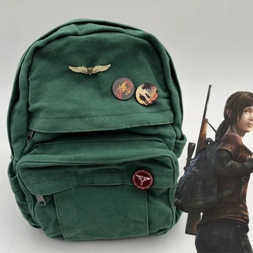 TV The Last of Us Cosplay Ellie Joel Backpack Game Student Schoolbag Unisex Rucksack Canvas Shoulder Bag
