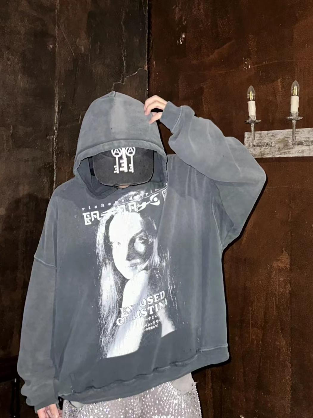 Pullover Hooded Hoodies for Men and Women Sweatshirts Oversized Washed Cotton