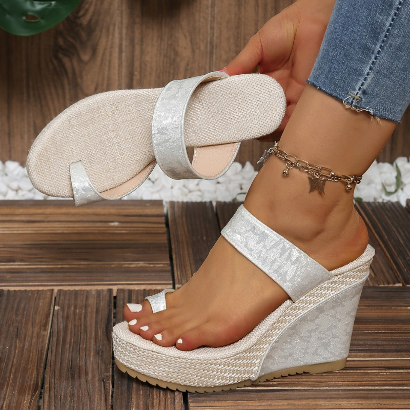 Sandals High-Heeled Wedges Platform Women Slip On Shoes Slides Casual Non-Slip Thick Sole New Slippers Quality B84a N- Pers