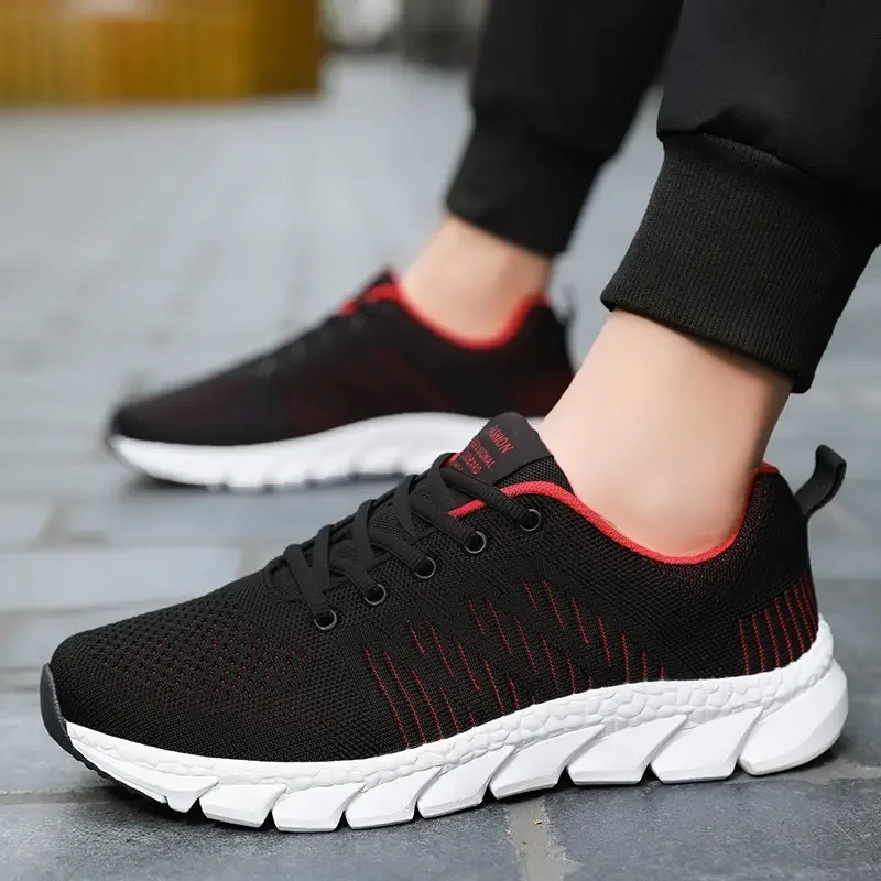 Men Sports Shoes Breathable Mesh Trendy Lightweight Walking Male Tennis Sneakers Outdoor Running Fitness Shoes Tenis Masculino