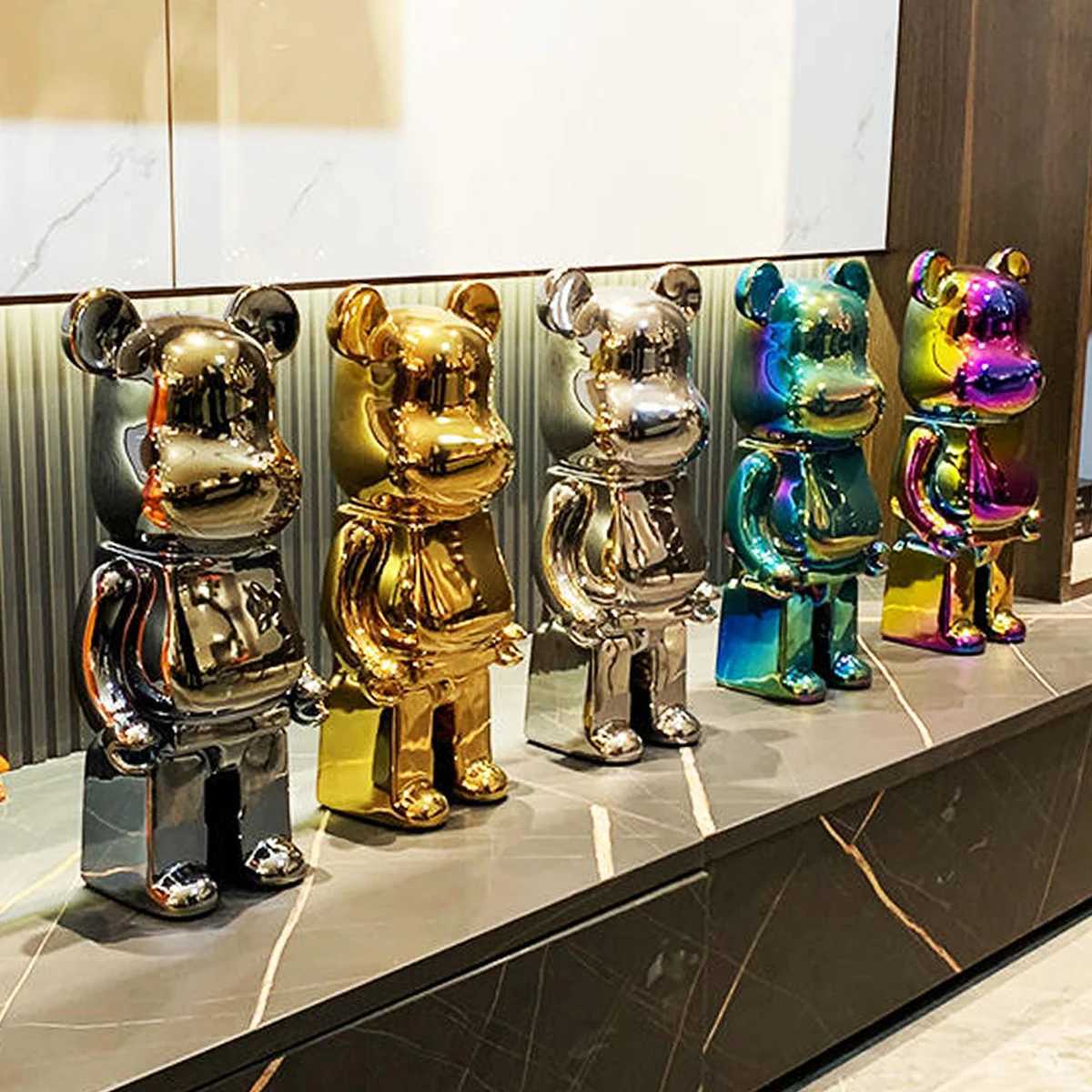 Decorative Objects Figurines Home Decoration Accessories Bear 28cm Living Room Decoration Home Decoration Desktop Decoration Ceramic Picture T240829