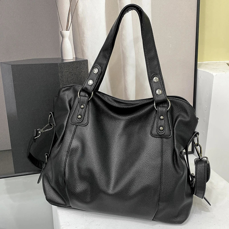 Female Hobo Handbag Large Capacity Shoulder Bags Big Stylsih Tote Bag Ladies Soft Leather Hobos Messenger Bags Women Shopper Bag 250103