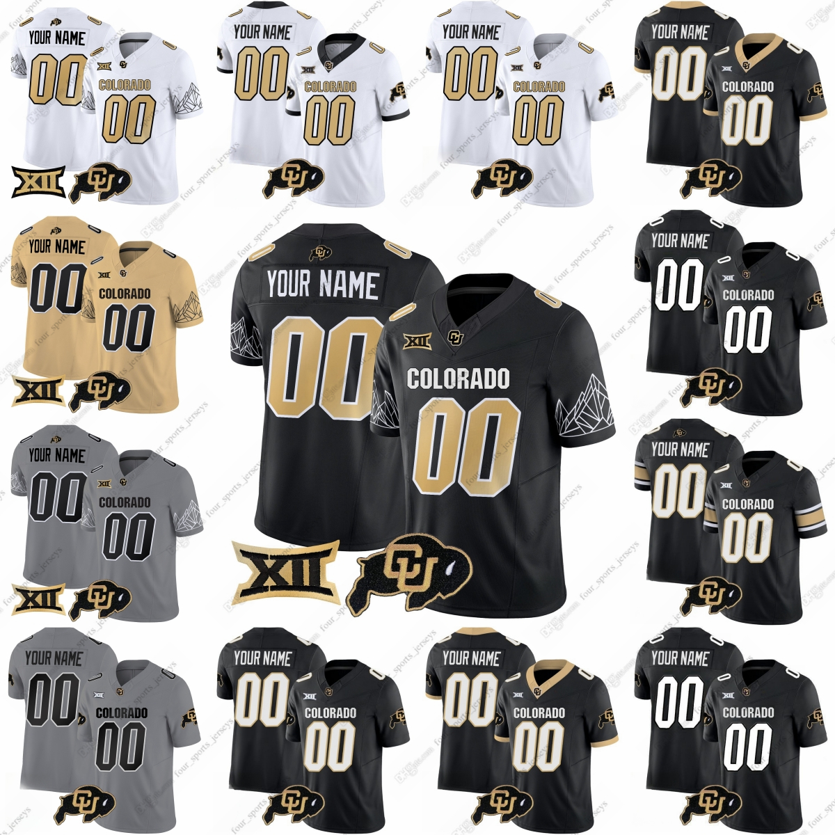 Custom 2025 Colorado Buffaloes Football Jerseys Shedeur Sanders Colton Allen Anthony Charlie Offerdahl Hankerson Cole Boscia Travis Hunter Harrison