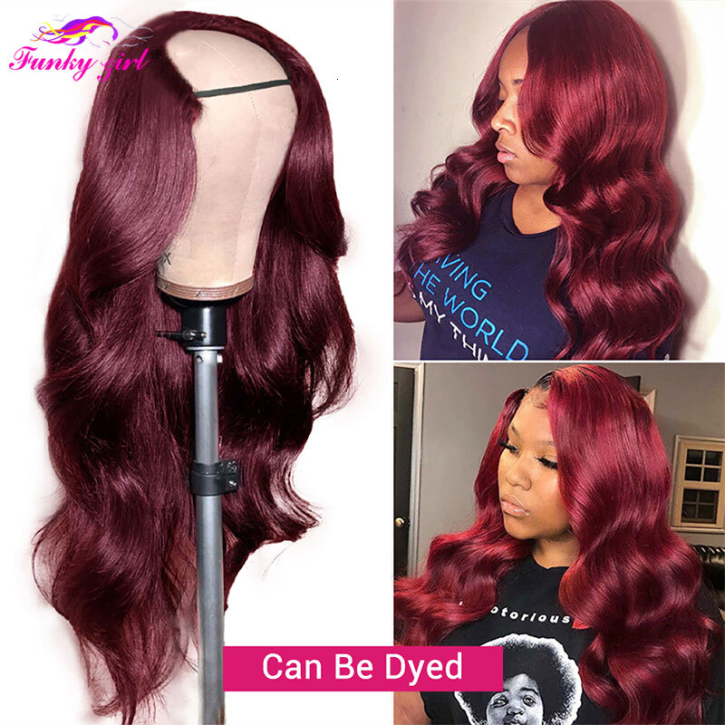 FG Body Wave 2X4 U Part Natural Wigs 8~28 Inch For Black Women 150% Brazilian Curly Human Hair Wig