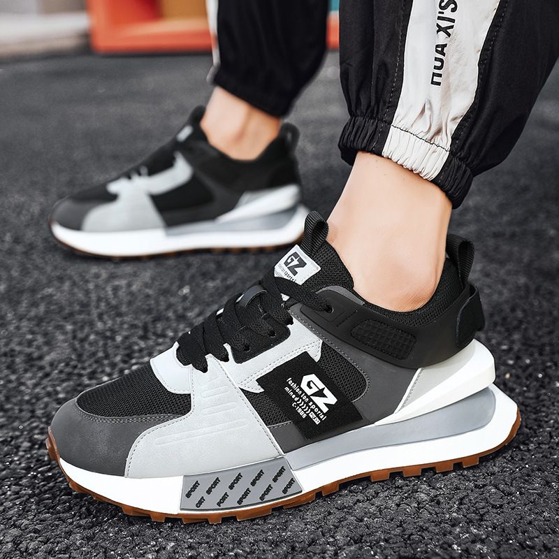 Men's outdoor running versatile thick soled mesh casual shoes 241115