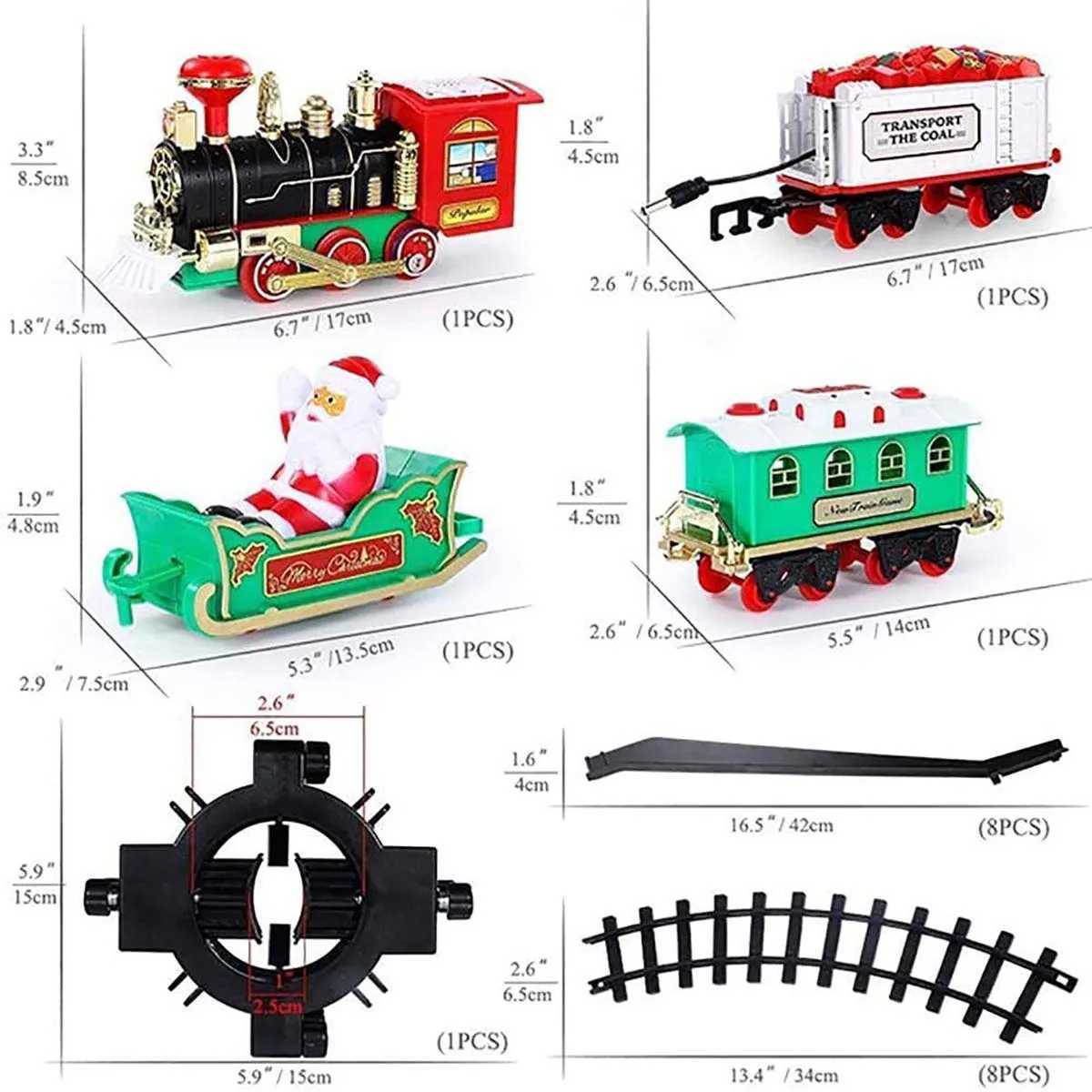 Christmas Decorations Christmas break electric train set easy to decorate safe and suitable for childrens gifts and party home Christmas tree decorati
