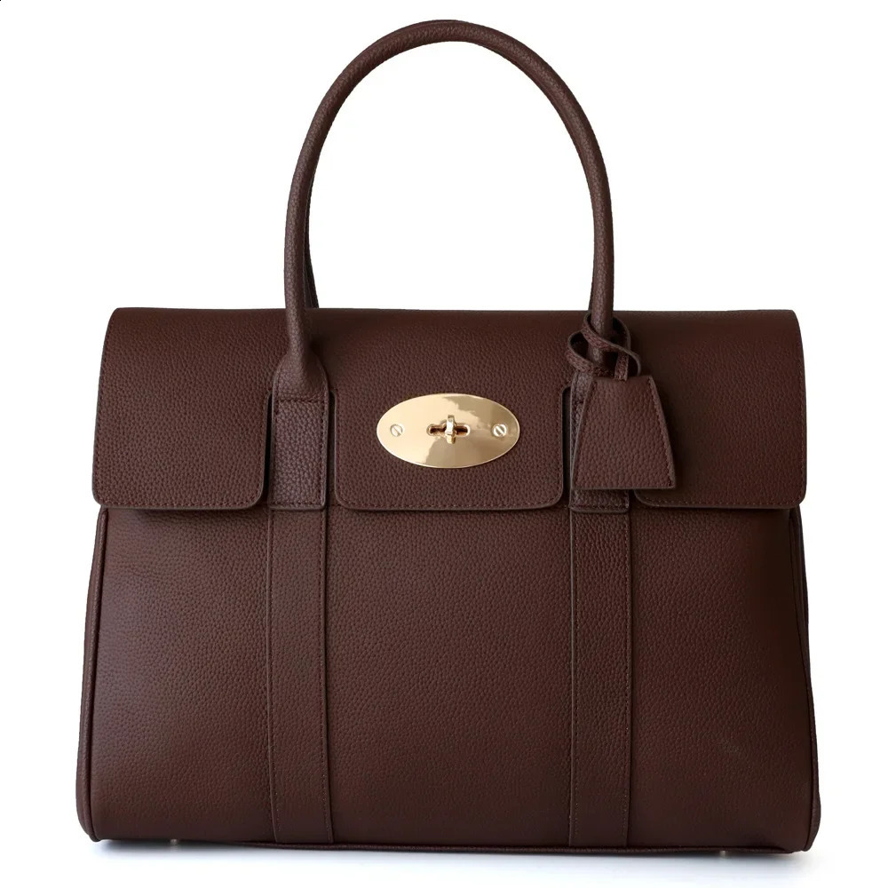 2024 Spring Genuine Leather briefcase Versatile Shoulder Cross body Womens Large handbag 240830 1f07