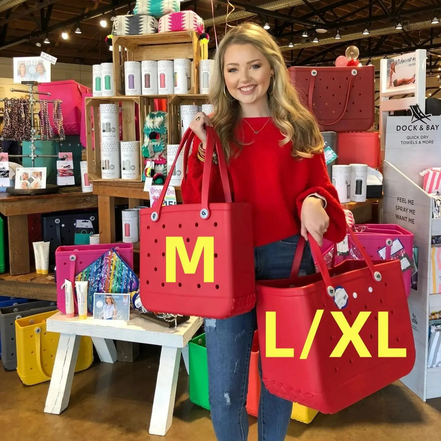 Extra Large Bogg Bag Summer EVA Beach Bag Basket Women Picnic Tote Bag Holes Waterproof Handbag Pouch Shopping Shoulder Bag 240830