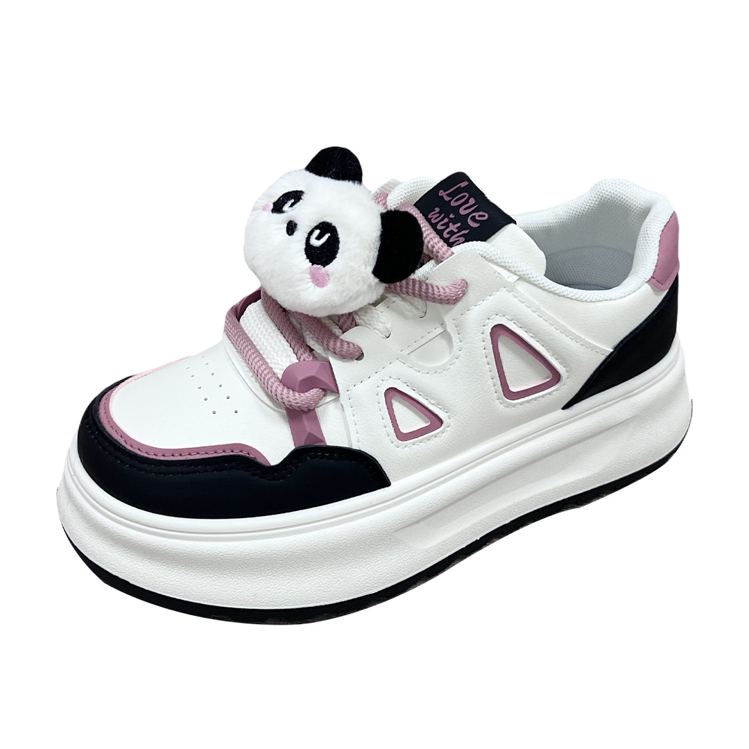 Women's autumn thick soled versatile pig casual sports shoes