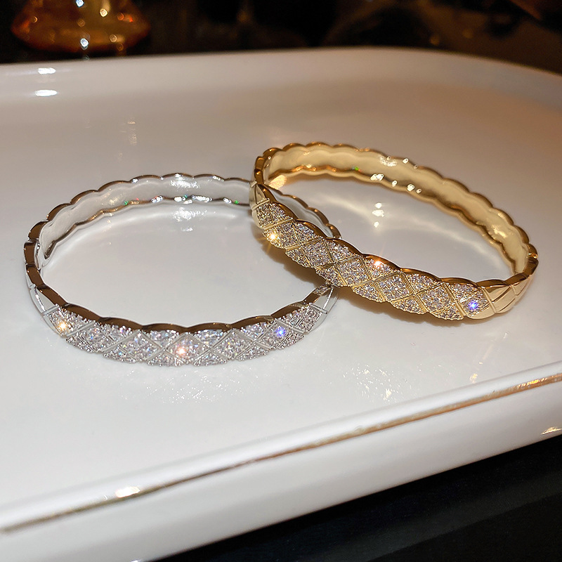 Luxury Bangle Designer Bracelet Bracelet 18K Gold Plated Women's Bracelets Cubic Zircon with Diamond Jewelry Gifts