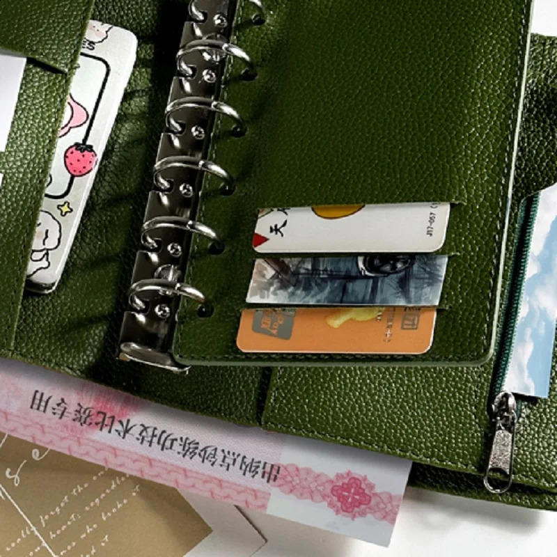 Moterm Luxe 2.0 Series Pocket Size Planner Pebbled Grain Leather A7 Notebook with 30MM Ring Mini Agenda Organizer Diary Notepad 240830