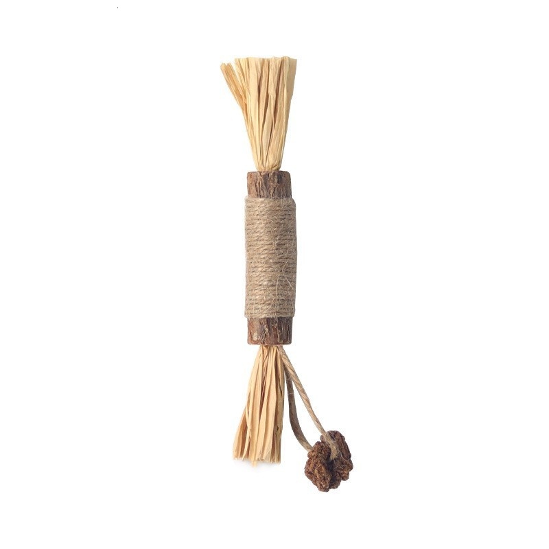 Wooden Polygonum Toy for Self Enjoyment and Soothing Mint Ball Stick Pussy Tooth Grinding Cat Supplies