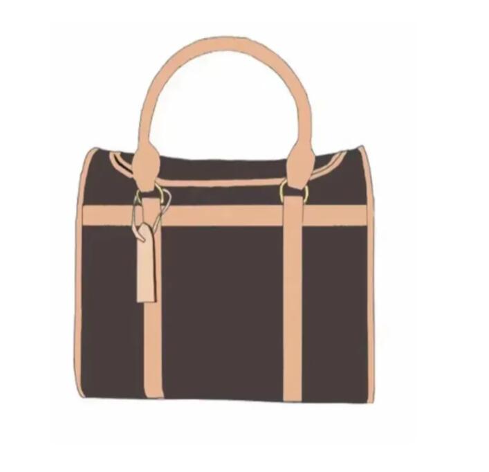 Luxury Designer Tote Bag for Cats u0026 Dogs - High-Quality Breathable Brown Leather Pet Carrier