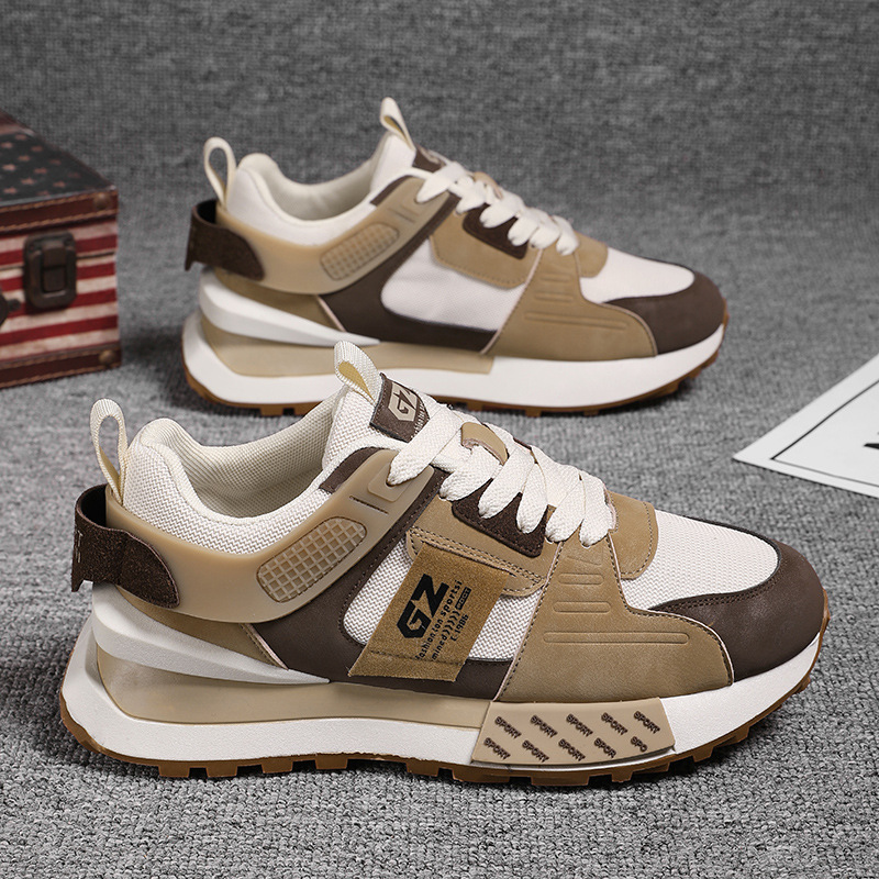 Men's outdoor running versatile thick soled mesh casual shoes 241115