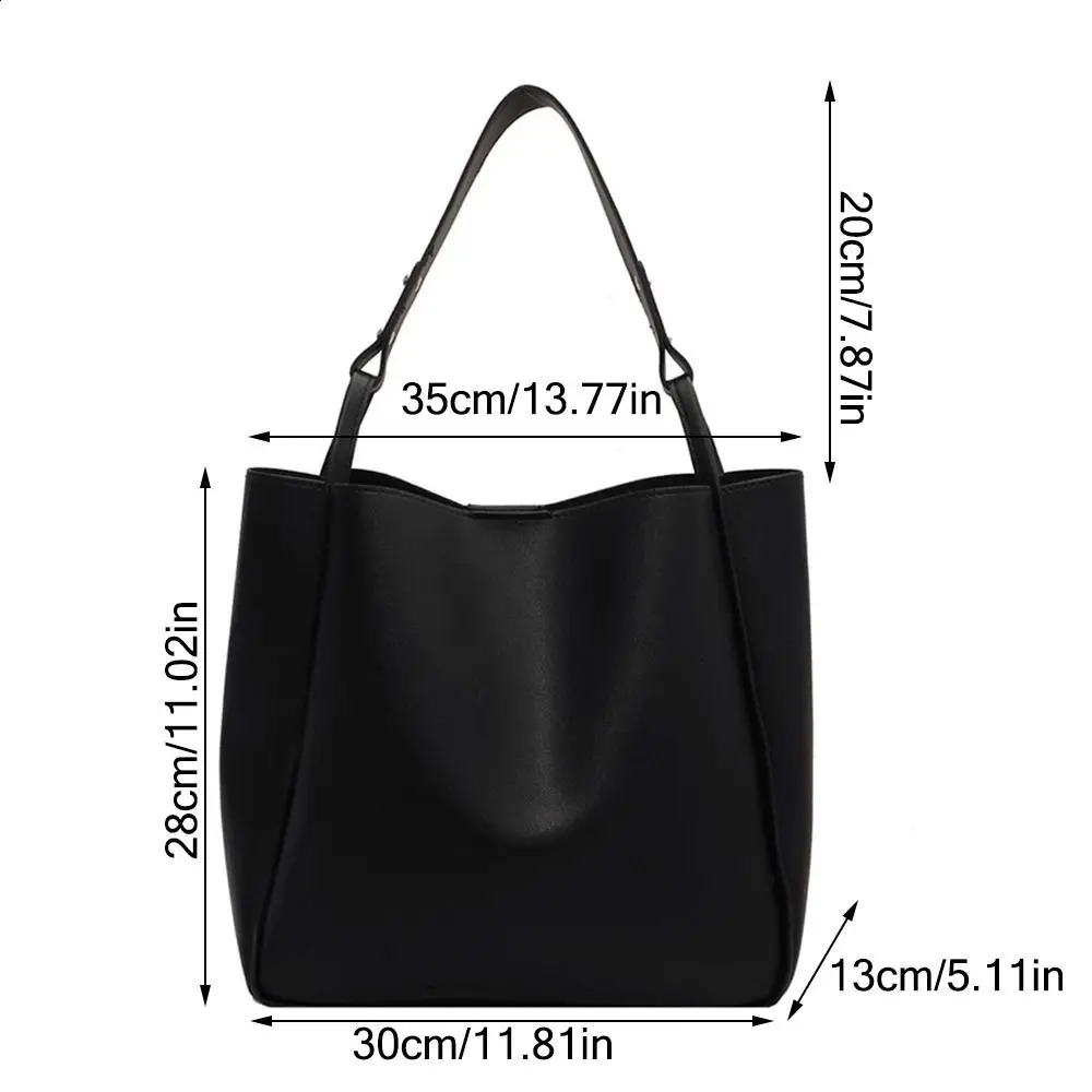 Black/Brown/Beige Material Large Capacity Travel Womens Handbag Shoulder Bag PU Leather 240918 1e55