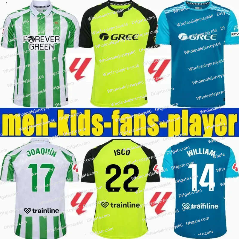 2024 2025 Mens Tshirts Real Betis Isco Soccer Jerseys 24 25 Joaquin Fekir Biglesias Canales Willian J William Camarasa Juanmi Victor Ruiz Football Shirt Jersey