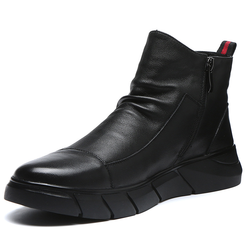 Men's casual personalized fashionable British high top boots