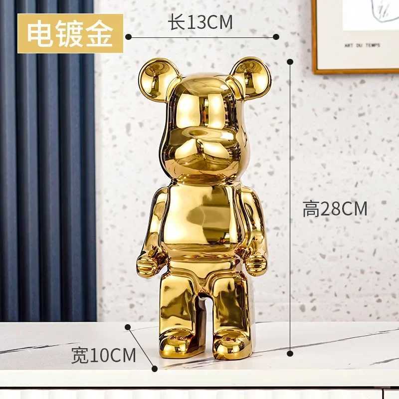 Decorative Objects Figurines Home Decoration Accessories Bear 28cm Living Room Decoration Home Decoration Desktop Decoration Ceramic Picture T240829