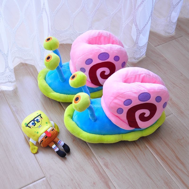 2022 Cartoon Slippers Women Funny Cute Snail Home Plush Shoes Indoor Cozy Flat Slides Furry Warm Winter Slipper Girl Flip Flop 680