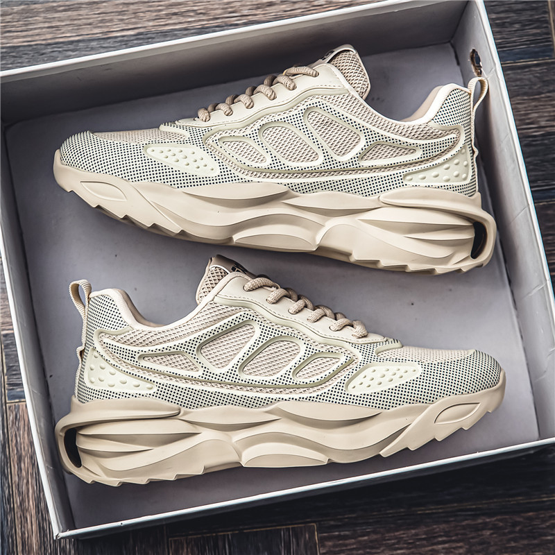 Men's breathable mesh fashionable and versatile low cut wear-resistant casual shoes