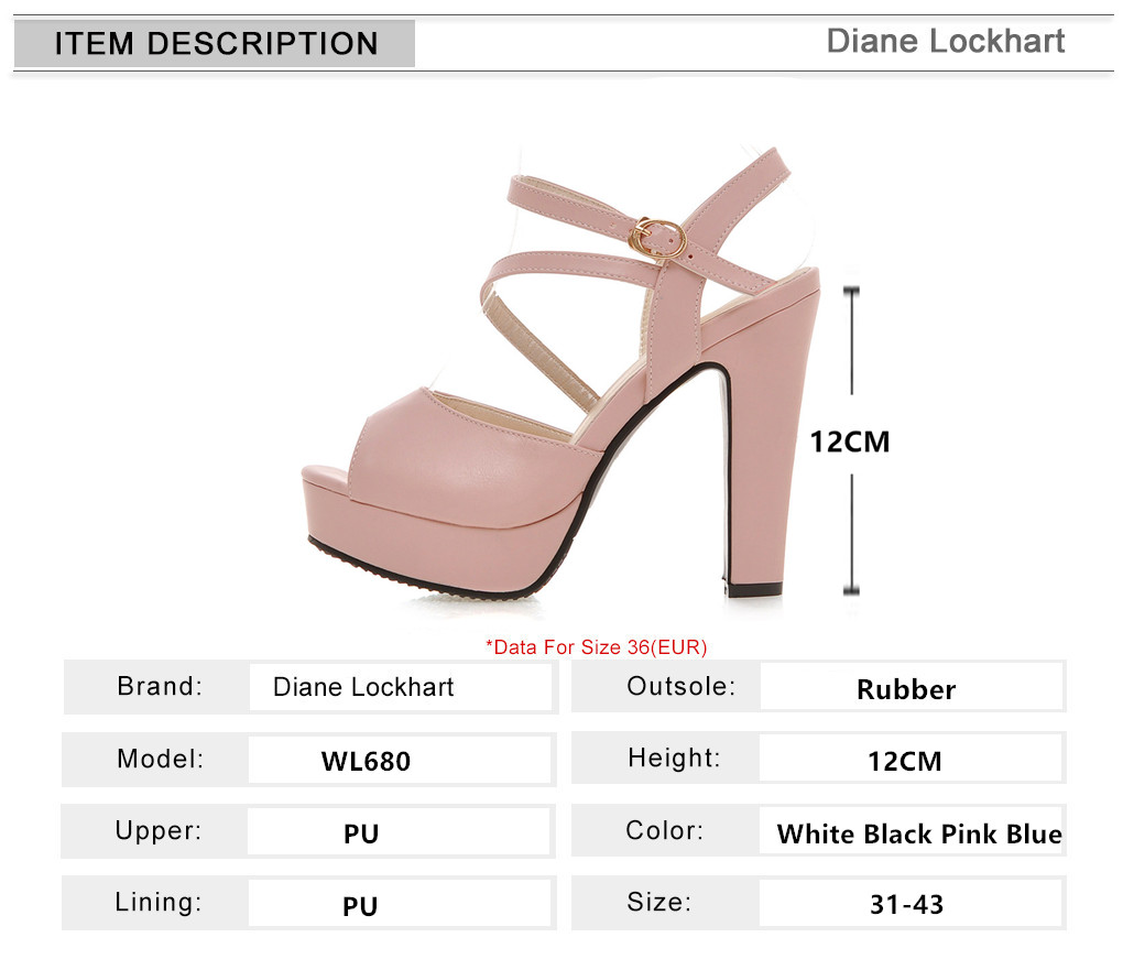 2024 Woman Sexy Platform Thick High Heels Summer Ladies Shoes For Female Fish Mouth Elegant Sandals Size 32-43 Sandalias Mujer