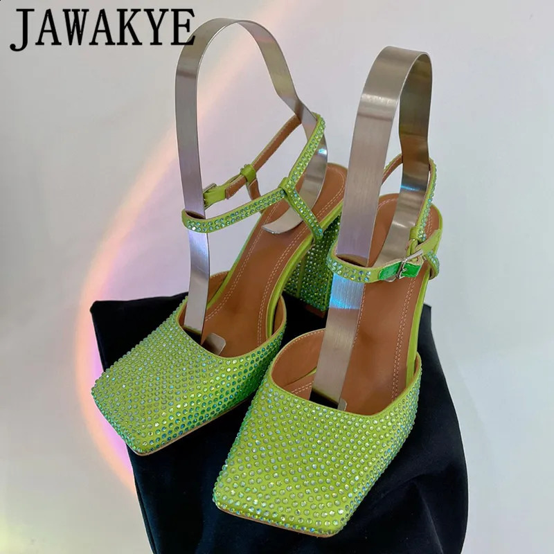 2024 Spring Shoe Square New Toe Block Heel Multicolor Sgbac Formal Ladies Evening Party Dress Shoes 240828