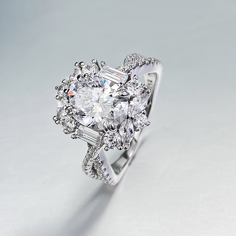 2024 Top Jewelry: urious Sterg Sier Moissanite Eternity Band Ring dh910320090